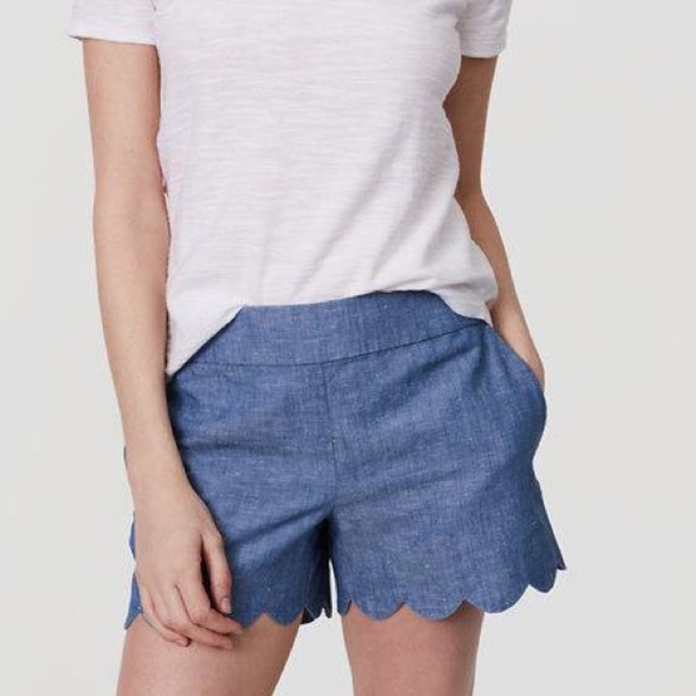 Blue Scallop Shorts